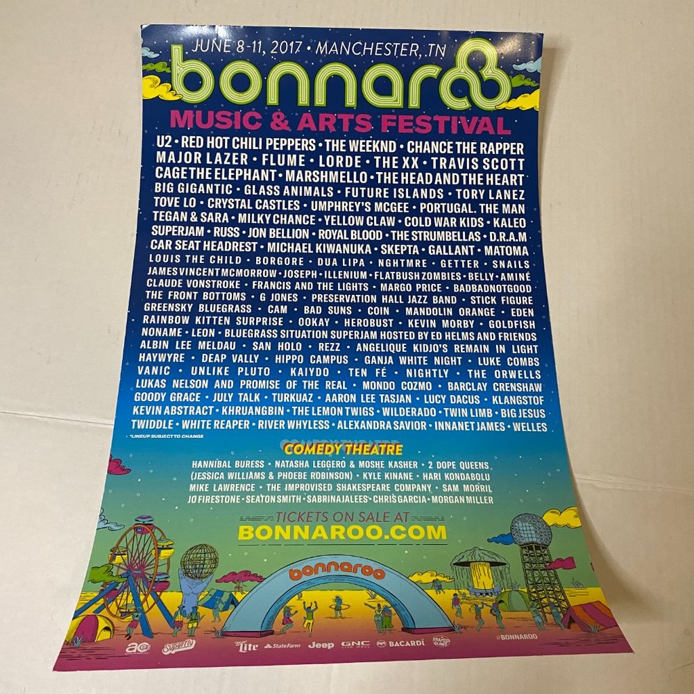 Bonnaroo Lineup Poster 2017